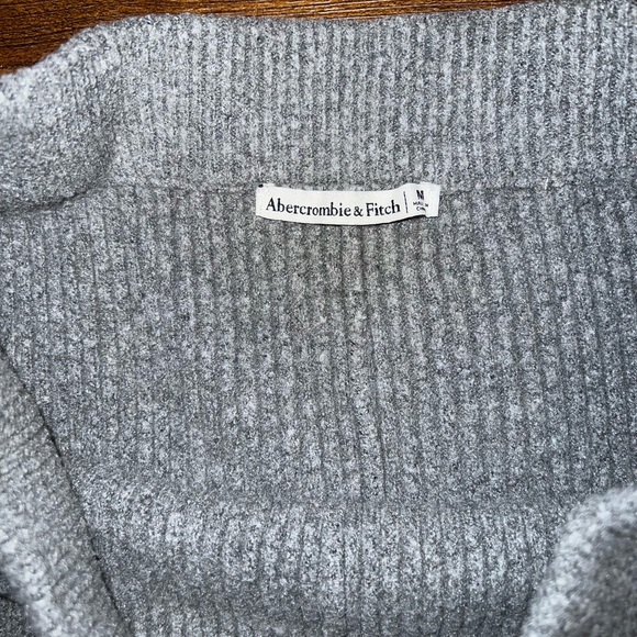 Abercrombie & Fitch Gray Sweater Knit Ribbed Flare Bootcut Stretch Pants Size M - Picture 6 of 7